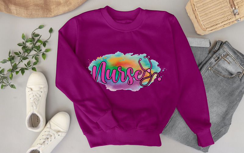 Nurse With Stethoscope Shirt Design | Nurse PNG for Sublimation & Cricut T-shirt