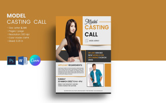 Printable Model Casting Call Flyer Template