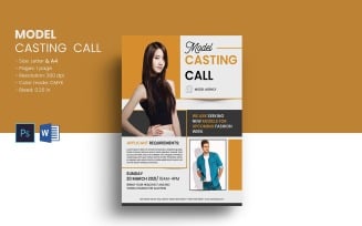 Printable Model Casting Call Flyer Template