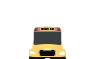 Bright Yellow School Bus Vector Illustration for Kids