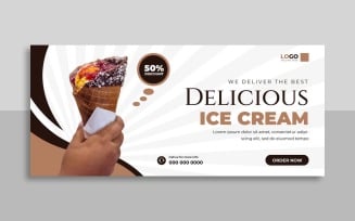 Ice Cream Shop Facebook Cover Template Ver-1