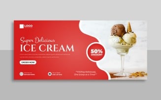Ice Cream Shop Facebook Cover Template Ver-2