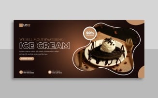 Ice Cream Shop Facebook Cover Template Ver-3