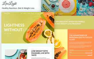 LiveLight - Healthy Nutrition, Diet & Weight Loss Landing Page Template