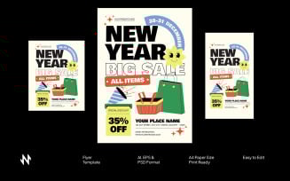 Playful New Year Sale Flyer