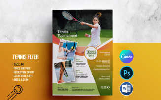 Printable Tennis Tournament Flyer Template