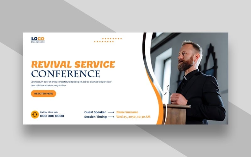 Revival Conference Service Facebook Cover Ver-3 Social Media