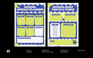 School Weekly Planner Template