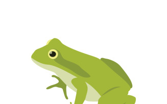 Vibrant Cartoon Wood Frog and Green Frog Vector Illustration