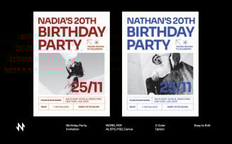 BoldVibe Birthday Invitation