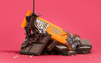 Chocolate Bar Packaging Mockup