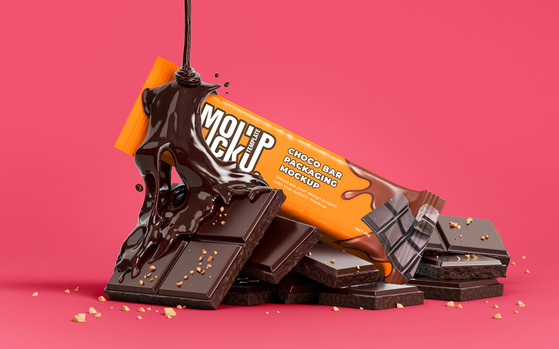 Chocolate Bar Packaging Mockup Product Mockup