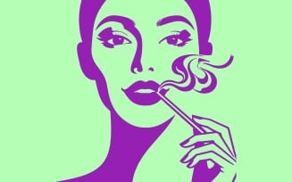Feminine Beauty Line Illustration