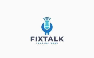 Fix Talk Logo Template Design