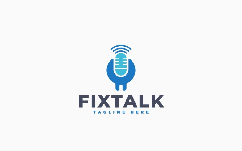 Fix Talk Logo Template Design