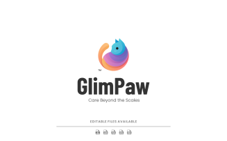 Gradient Modern Cat Logo Design 531