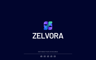 Gradient Modern Monogram Logo Design