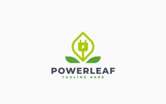 Leaf Power Logo Template Design