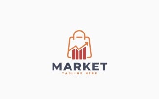 Market Growth Logo Template Design