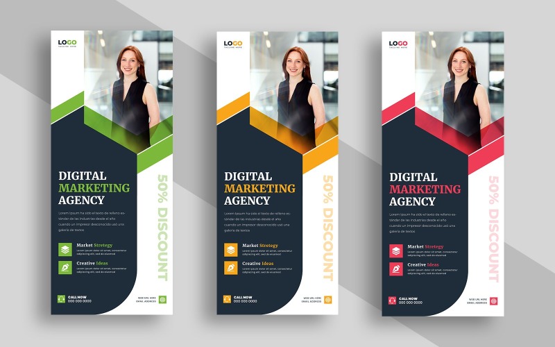 Marketing Agency Roll Up Standee Banner Ver-2 Corporate Identity