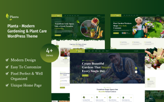 Planta – Modern Gardening And Plant Care WordPress Theme.