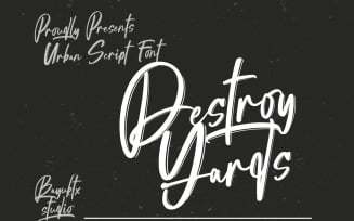 Destroy Yards – Urban Script Font