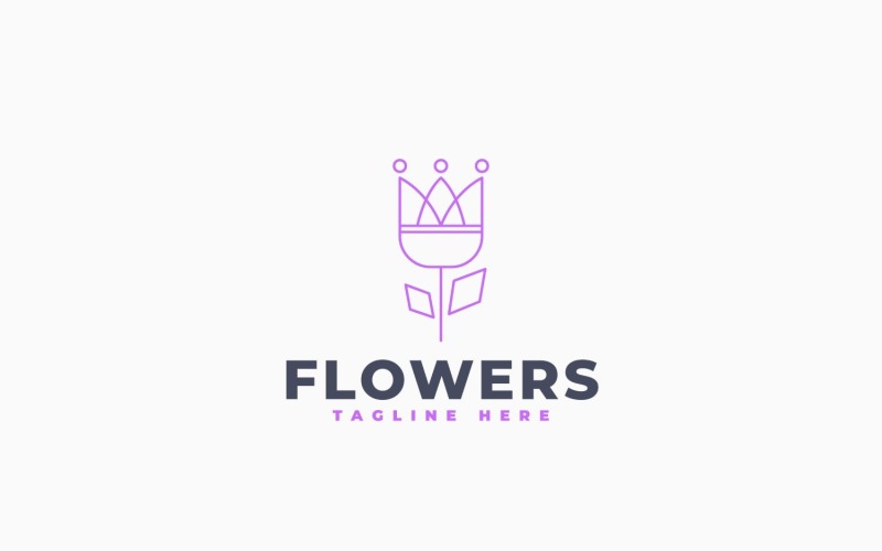 Flower King Logo Template Design