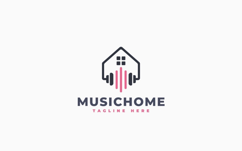 Home Music Logo Template Design