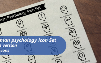 Human psychology Line Icon Set