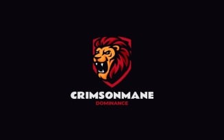 Mascot Crimson Mane Lion Logo Design