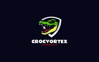 Mascot Crocodile Head Logo Design