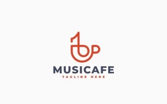 Music Coffee Logo Template Design
