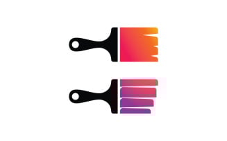 Painting gradient colorful style Vector logo design V2