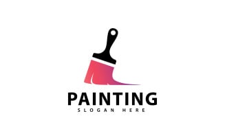 Painting gradient colorful style Vector logo design V5