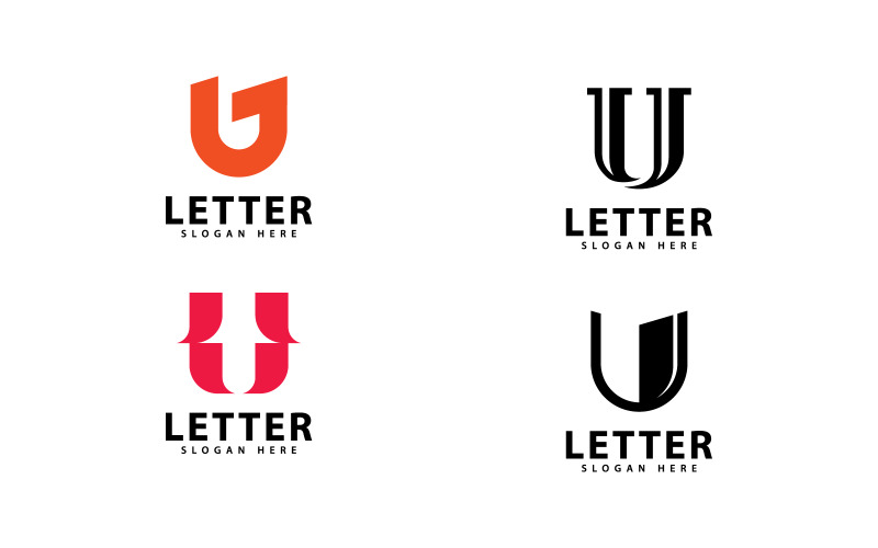 U Letter logo design template elements V14 Logo Template