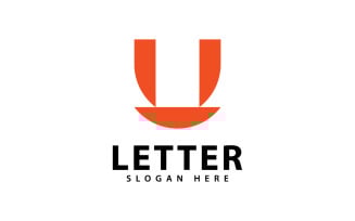 U Letter logo design template elements V4