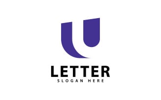 U Letter logo design template elements V5