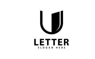 U Letter logo design template elements V9