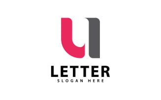 U Letter logo design template elements V