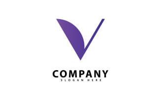 Letter V Simple template Logo design 0