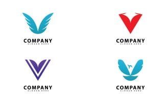Letter V Simple template Logo design 13