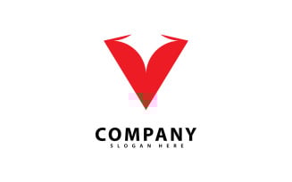 Letter V Simple template Logo design 2