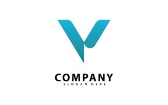 Letter V Simple template Logo design 4