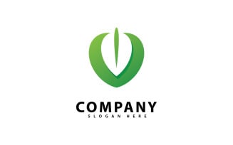 Letter V Simple template Logo design 7