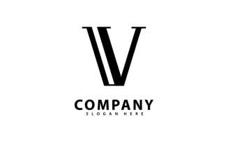 Letter V Simple template Logo design 9