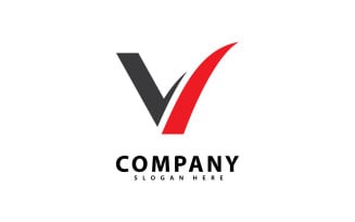 Letter V Simple template Logo design