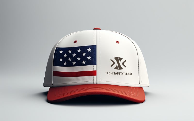 USA Flag Side Cap Mockup | Usa baseball cap mockup Product Mockup