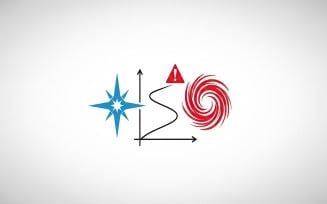Weather forecast concept with compass graph warning sign and hurricane symbol