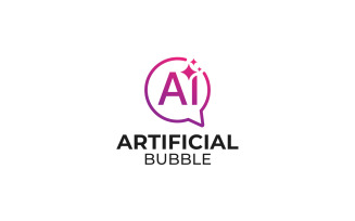 Ai chat bot logo Template Design