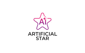 Artificial intelligence Generative Ai Star logo Template Design